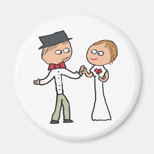 Braut und Groom-Hochzeit Magnet (Vorne)
