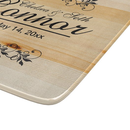 Braut und Groom Hochzeit oder Jubiläum | DIY Text Schneidebrett (Ecke)