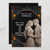 Braut und Groom Hochzeit Personalisiert Einladung (Vorne/Hinten)