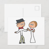 Braut und Groom-Hochzeit Postkarte (Vorne/Hinten)