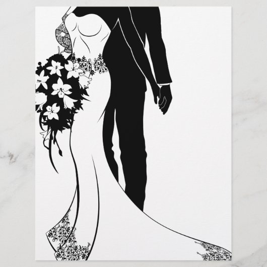 Braut und Groom Hochzeit Silhouette (Vorderseite)