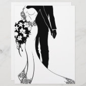 Braut und Groom Hochzeit Silhouette (Vorne/Hinten)