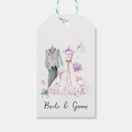 Braut und Groom Hochzeitskleid & Anzug Geschenkanhänger