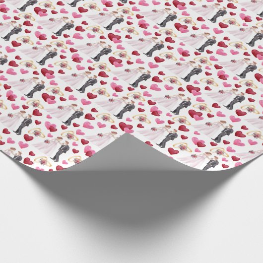Braut und Groom Hochzeitspapier Geschenkpapier (Ecke)
