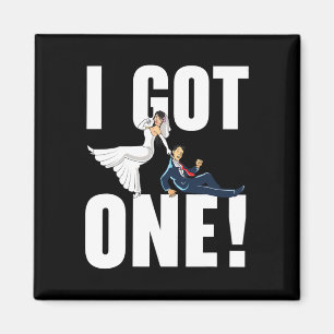 Braut und Groom Hochzeitstag Ehe nur verheiratet Magnet