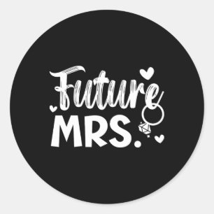 Braut und Groom Hochzeitstag Ehe nur verheiratet Runder Aufkleber