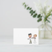 Braut und Groom-Hochzeitstag Visitenkarte (Stehend Vorderseite)