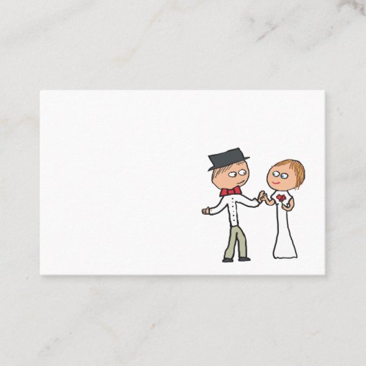 Braut und Groom-Hochzeitstag Visitenkarte (Vorderseite)