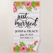 Braut und Groom, Hubby und Wifey, Hochzeitsgeschen Strandtuch (Vorderseite)