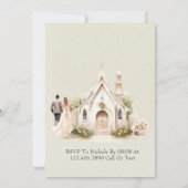 Braut und Groom Light Green Wedding Couples Dusche Einladung (Rückseite)