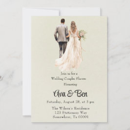 Braut und Groom Light Green Wedding Couples Dusche Einladung