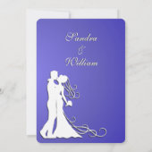 Braut und Groom Lotus Wedding Einladung (Rückseite)