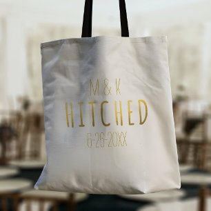 Braut und Groom Monogramm heftige Hochzeitszacktas Tragetasche