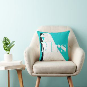 Braut und Groom Mrs. Wedding Pillow Kissen