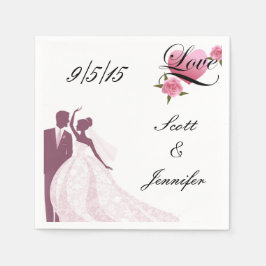 Braut und Groom Napkins Serviette