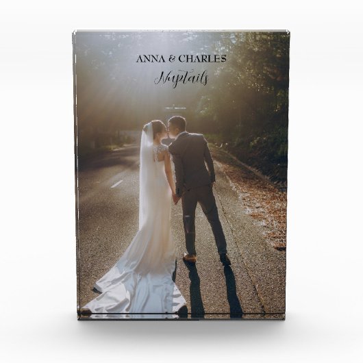 Braut und Groom Nuptails Hochzeitblock Foto (Vorderseite)