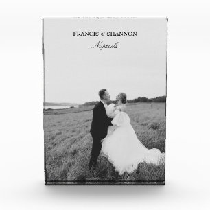 Braut und Groom Nuptails Hochzeitblock Foto