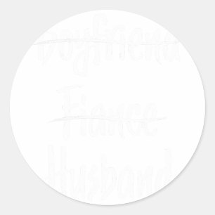 Braut und Groom Paare Boyfriend Verlobte Husband W Runder Aufkleber