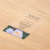 Braut und Groom Pastellrosa Liebe klar Acryleinladungen (Ablage )