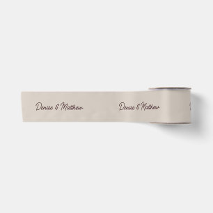 Braut und Groom perfekt blassbeige Satinband