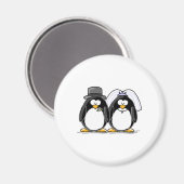 Braut- und Groom-Pinguine Magnet (Vorderseite/Rückseite)