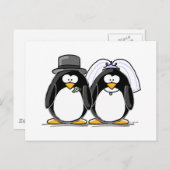 Braut- und Groom-Pinguine Postkarte (Vorne/Hinten)