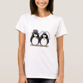 Braut- und Groom-Pinguine T-Shirt (Vorderseite)