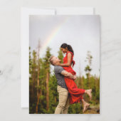 Braut und Groom Rainbow Burst Wedding Einladung (Rückseite)