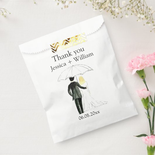 Braut und Groom Rustikale Moderne Hochzeit Geschenktütchen (Versiegelt)