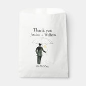 Braut und Groom Rustikale Moderne Hochzeit Geschenktütchen (Vorderseite)