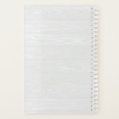 Braut und Groom rustikaler weißer Hochzeitsplaner Planer (Rückseite)