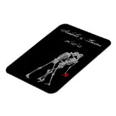Braut und Groom Skeleton Gothic Vampire Wedding Magnet (Linke Seite)