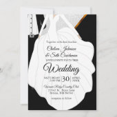 Braut und Groom Thema - Hochzeit Einladung (Vorderseite)