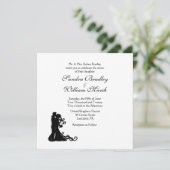 Braut und Groom Traditionelles Weiß Einladung (Stehend Vorderseite)