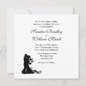 Braut und Groom Traditionelles Weiß Einladung (Vorderseite)