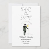 Braut und Groom Wasserfarbe Rustikale Hochzeit Einladung (Vorderseite)