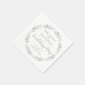 Braut und Groom Wedding Day Napkin Serviette (Ecke)