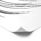 "Braut und Groom Wedding Line Kunst Schwarz und We Poster (Ecke)