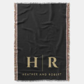 Braut und Groom Wedding Monogram Minimalistisch Wo Decke (Vorderseite Vertikal)