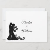 Braut und Groom White Einladung