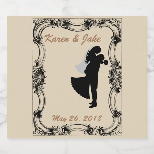 Braut- und Groometikett Bierflaschenetikett (Einzelnes Label)