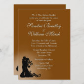 Braut und Groomschokolade Einladung (Vorne/Hinten)