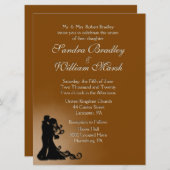 Braut und Groomschokolade Einladung (Vorne/Hinten)