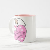 Braut und Herz, die ich verheiratet erhalte Zweifarbige Tasse (Vorderseite Links)