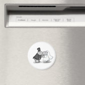Braut und Hippos küssen - personalisieren Magnet (In Situ (Geschirrspüler))