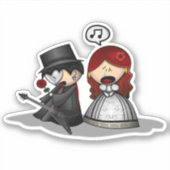 Braut und Hochzeit Aufkleber (Vorderseite)