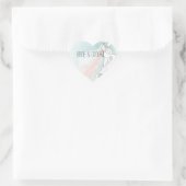 Braut und Hochzeit Herz-Aufkleber (Tasche)