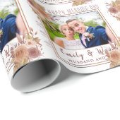 Braut und Hochzeit mit feinem Foto Geschenkpapier (Rolleneckpunkt)