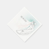 Braut und Hochzeit Serviette (Ecke)