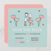 Braut und Hochzeit speichern das Datum Save The Date (Vorne/Hinten)